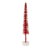 Clayre & Eef | Decoratie Kerstboom Rood Goudkleurig ø 5x25 cm | 66315R Clayre & Eef | Decoratie Kerstboom Rood Goudkleurig ø 5x25 cm | 66315R