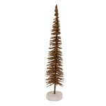 Clayre & Eef | Decoratie Kerstboom Bruin Goudkleurig ø 6x30 cm | 66316BR Clayre & Eef | Decoratie Kerstboom Bruin Goudkleurig ø 6x30 cm | 66316BR