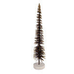 Clayre & Eef | Decoratie Kerstboom Bruin Goudkleurig ø 6x30 cm | 66316CH Clayre & Eef | Decoratie Kerstboom Bruin Goudkleurig ø 6x30 cm | 66316CH