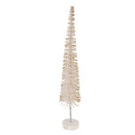 Clayre & Eef | Decoratie Kerstboom Beige Goudkleurig ø 8x40 cm | 66317BE Clayre & Eef | Decoratie Kerstboom Beige Goudkleurig ø 8x40 cm | 66317BE