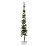 Clayre & Eef | Decoratie Kerstboom Groen Goudkleurig ø 8x40 cm | 66317GR Clayre & Eef | Decoratie Kerstboom Groen Goudkleurig ø 8x40 cm | 66317GR