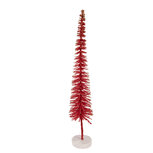 Clayre & Eef | Decoratie Kerstboom Rood Goudkleurig ø 8x40 cm | 66317R Clayre & Eef | Decoratie Kerstboom Rood Goudkleurig ø 8x40 cm | 66317R