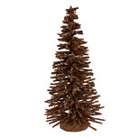 Clayre & Eef | Decoratie Kerstboom Bruin Goudkleurig ø 14x25 cm | 66318BR Clayre & Eef | Decoratie Kerstboom Bruin Goudkleurig ø 14x25 cm | 66318BR