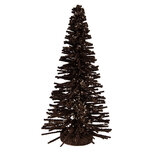 Clayre & Eef | Decoratie Kerstboom Bruin Goudkleurig ø 14x25 cm | 66318CH Clayre & Eef | Decoratie Kerstboom Bruin Goudkleurig ø 14x25 cm | 66318CH