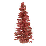 Clayre & Eef | Decoratie Kerstboom Roze Goudkleurig ø 14x25 cm | 66318P Clayre & Eef | Decoratie Kerstboom Roze Goudkleurig ø 14x25 cm | 66318P