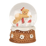 Clayre & Eef | Sneeuwbol met Peperkoekpop Bruin Beige ø 5x7 cm | 66404 Clayre & Eef | Sneeuwbol met Peperkoekpop Bruin Beige ø 5x7 cm | 66404