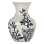 Clayre & Eef | Vaas Wit Blauw ø 10x16 cm | 6CE2077 Clayre & Eef | Vaas Wit Blauw ø 10x16 cm | 6CE2077