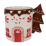 Clayre & Eef | Mok Wit Bruin 13x10x11 cm / 400 ml | 6CEMU0205 Clayre & Eef | Mok Wit Bruin 13x10x11 cm / 400 ml | 6CEMU0205