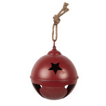 Clayre & Eef | Bel Decoratief Rood Bruin ø 12x12 cm | 6Y5916 Clayre & Eef | Bel Decoratief Rood Bruin ø 12x12 cm | 6Y5916