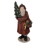 Clayre & Eef | Kerstdecoratie Kerstman Rood Groen 39x30x93 cm | 5MG0071