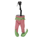 Clayre & Eef | Decoratie Kerst Elfenbenen Rood Groen 30x13x54 cm / 3xAA | 66348