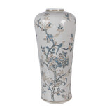 Clayre & Eef | Vaas Wit Groen ø 17x39 cm | 6CE2375