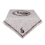 Clayre & Eef | Vierkant Tafelkleed Beige Bruin 100x100 cm | NLE01