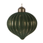 Clayre & Eef | Kerstbal Groen ø 8x9 cm | 6GL5128