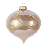 Clayre & Eef | Kerstbal Beige ø 10x10 cm | 6GL5151