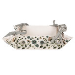 Clayre & Eef | Broodmand Beige Groen 35x35x8 cm | GTB47