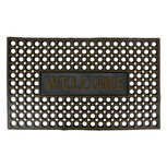 Clayre & Eef | Deurmat Binnen Zwart Goudkleurig 75x45x1 cm | MC272