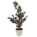 Clayre & Eef | Decoratie Boom Groen Bruin 30x30x65 cm | 50832