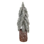 Clayre & Eef | Kunstkerstboom Groen Wit ø 12x32 cm | 66429