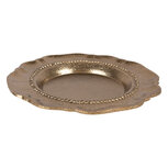 Clayre & Eef | Decoratie Schaal Goudkleurig ø 20x2 cm | 6AL0081