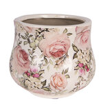 Clayre & Eef | Bloempot Binnen Beige Roze ø 18x15 cm | 6CE2241M