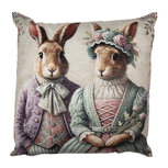 Clayre & Eef | Kussenhoes Groen Bruin 45x45 cm | KT021.440