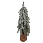 Clayre & Eef | Kunstkerstboom roen Wit ø 15x44 cm | 66430
