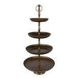 Clayre & Eef | Etagère 4 laags Goudkleurig ø 37x79 cm | 6AL0077