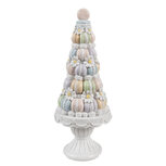 Clayre & Eef | Decoratie taart Wit Roze ø 12x30 cm | 6PR5164