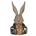 Clayre & Eef | Decoratie Konijn Beige Groen 13x10x23 cm | 6PR6030