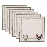 Clayre & Eef | Servetten Katoen Set van 6 Beige Bruin 40x40 cm | BYC43