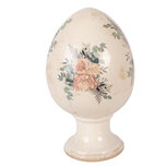 Clayre & Eef | Decoratie Ei op voet Beige Roze ø 17x28 cm | 6CE2393XL