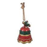 Clayre & Eef | Bel Decoratief Rood Groen ø 24x31 cm | 6Y5987
