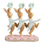 Clayre & Eef | Decoratie Konijnen Bruin Blauw 23x8x25 cm | 6PR5942