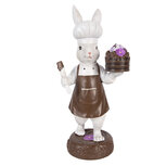 Clayre & Eef | Decoratie Konijn Wit Bruin 15x11x32 cm | 6PR5968