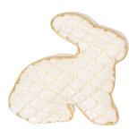 Clayre & Eef | Deurstopper/Kussen Konijn Wit Goudkleurig 29x10x27 cm | TW0630