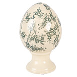 Clayre & Eef | Decoratie Ei op voet Geel Groen ø 12x19 cm | 6CE2395M