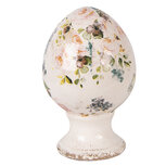 Clayre & Eef | Decoratie Ei op voet Beige Roze ø 9x14 cm | 6CE2403S