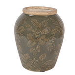 Clayre & Eef | Vaas Groen Bruin ø 13x15 cm | 6CE2411S