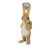 Clayre & Eef | Decoratie Konijn Bruin Groen 7x5x17 cm | 6PR5976