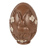 Clayre & Eef | Decoratie Ei Bruin Wit ø 9x13 cm | 6PR6012