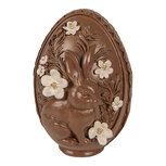 Clayre & Eef | Decoratie Ei Bruin Wit ø 9x13 cm | 6PR6013