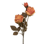 Clayre & Eef | Decoratie tak met bloemen Oranje Groen 12x12x70 cm | 5PL0241O