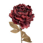 Clayre & Eef | Kunstbloem Pioenroos Rood Groen 14x14x70 cm | 5PL0247R