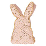 Clayre & Eef | Deurstopper/Kussen Konijn Roze Goudkleurig 20x7x31 cm | TW0632