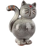 Dekoratief | Poes 'Josy', grijs, keramiek, 15x11x20cm | A260418