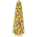 Dekoratief | Kegel vorm m/bessen, geel/groen/lila, pvc, 11x11x33cm | A260835