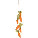 Dekoratief | Hangdeco m/worteltjes, oranje, pvc/papier, 43cm | A260821