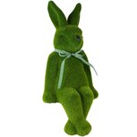 Dekoratief | Bunny m/hangbenen, groen/grijs, magnesium, 19x18x42cm | A260092