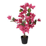 Clayre & Eef | Decoratie Bougainvillea boom Roze Groen 25x25x60 cm | 5PL0227